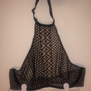Victoria secret backless halter fishnet bra